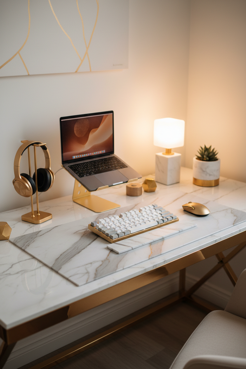 Full Desk Setup Vertical