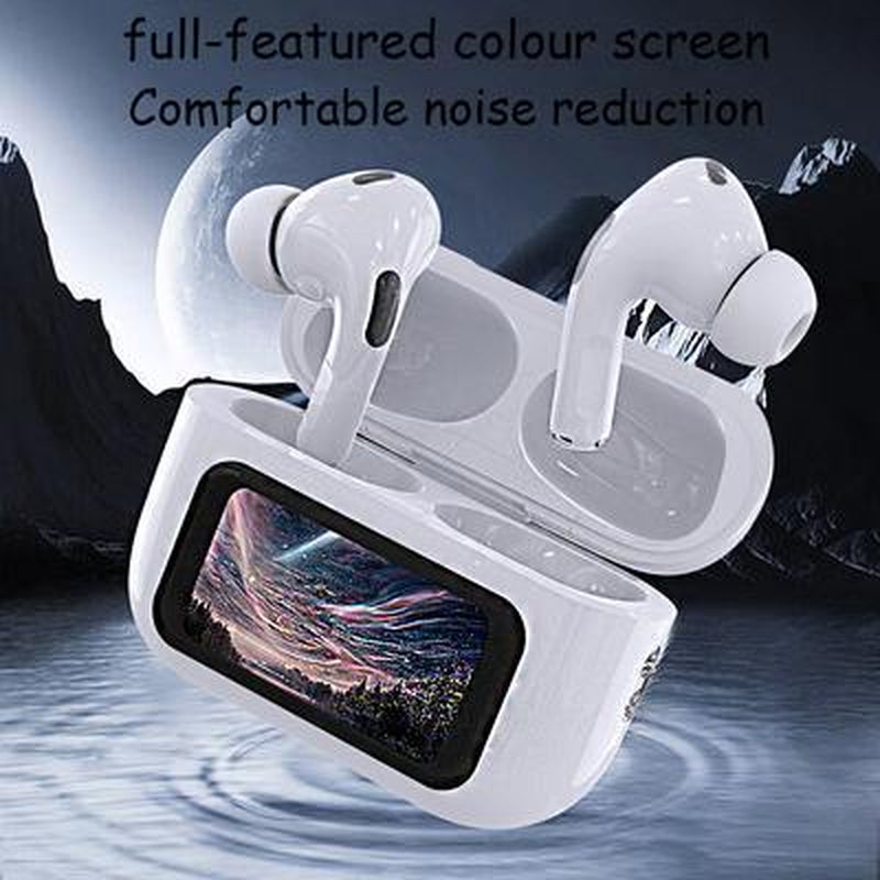 LED Display Noise-Canceling Bluetooth Earbuds