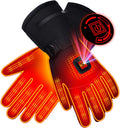 Electric Rechargeable Battery Power Waterproof Touchscreen Heated Gloves for Men Women, 3 Heating Temperature Adjustable Thermal Gloves for Skiing Hunting Fishing Camping Cycling