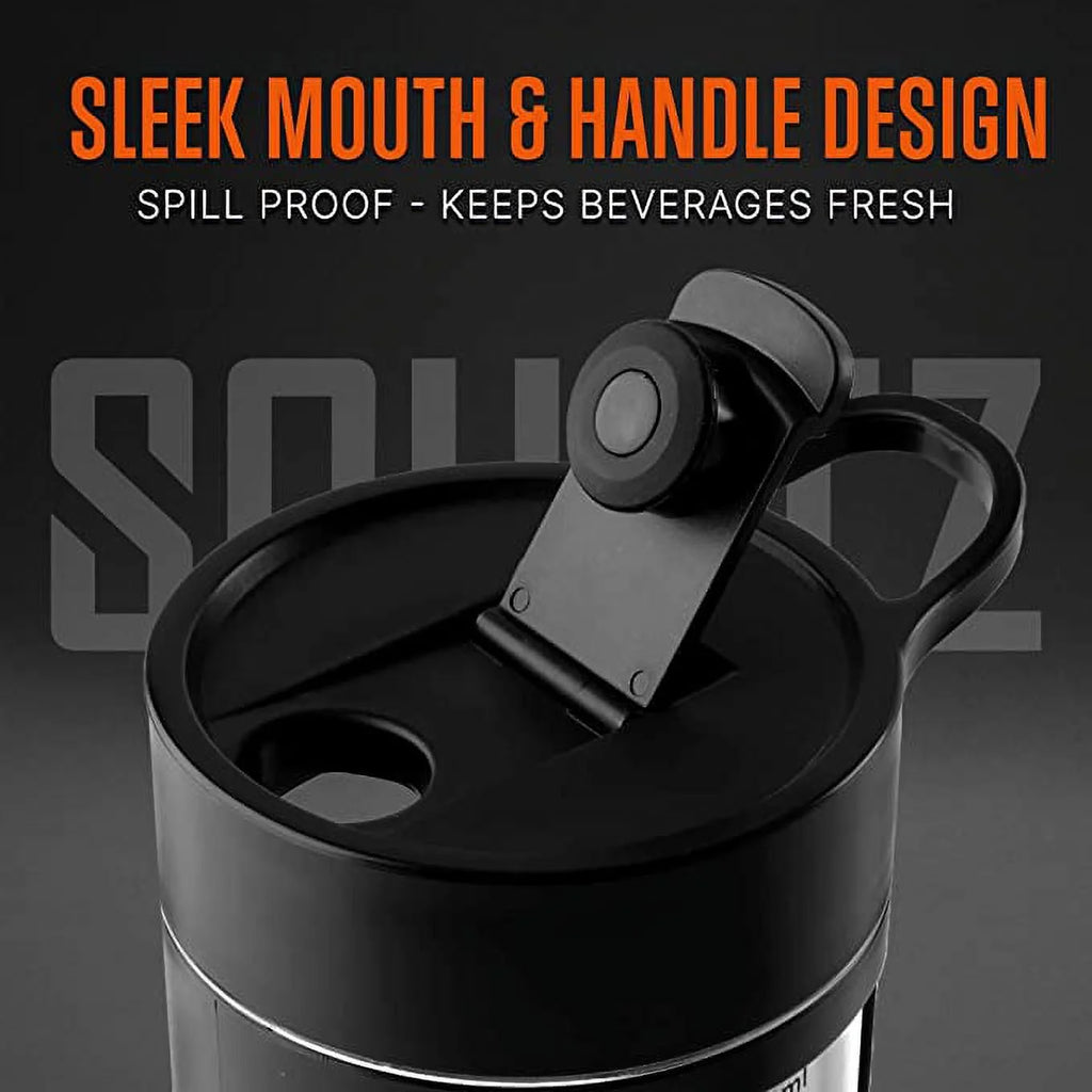 22Oz Electric Shaker Bottle Automatic Blending Flask for Protein Usb-Rechargeable (Black)