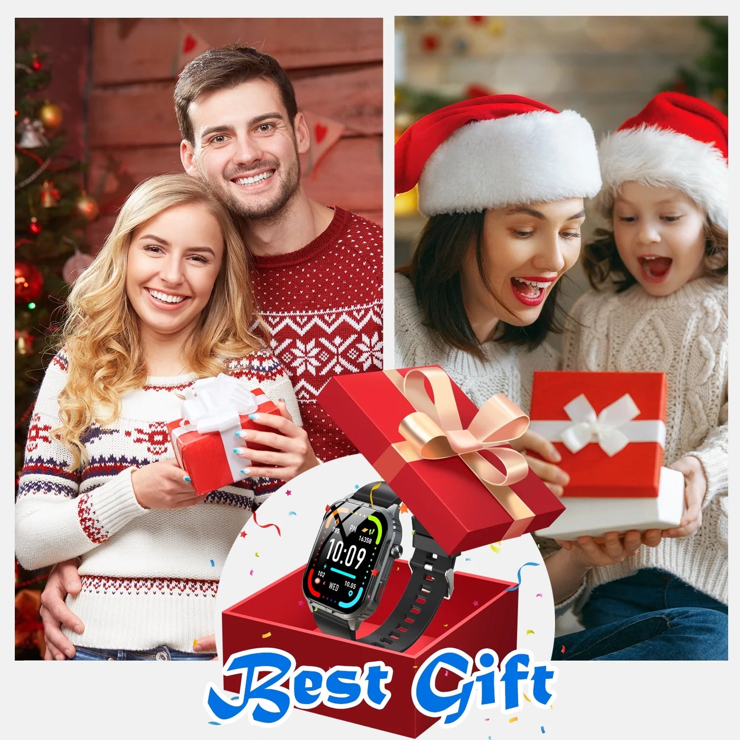 H5 Smart Watch with Bluetooth Call, IP68 Waterproof Fitness Tracker for Women and Men, Beige