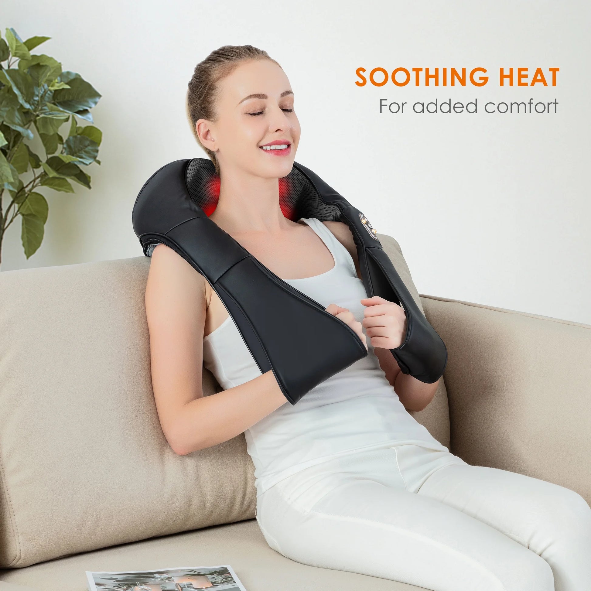 Shiatsu Shoulder Neck Massager with Heat, 4D Deep Kneading Back Massager for Men Women